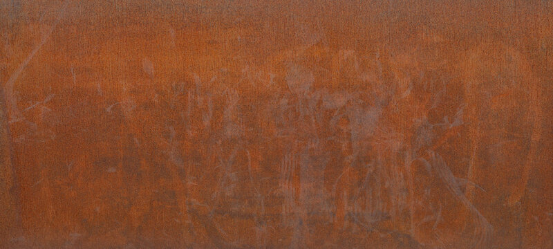 垃圾风锈迹橙棕色工业风金属耐候钢背景纹理横幅