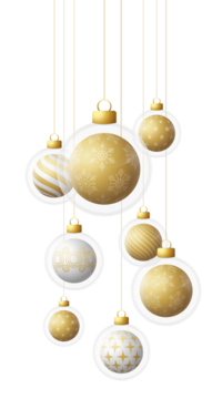 圣诞金色玻璃挂球