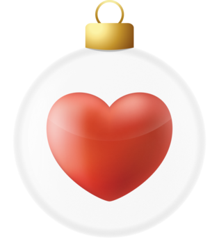 心形圣诞玻璃挂球