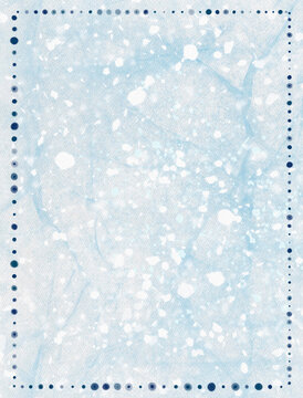 水彩风格绘制的冬季抽象背景，带有霜冻纹理与文字留白空间，适用于贺卡、邀请函、海报及节日设计