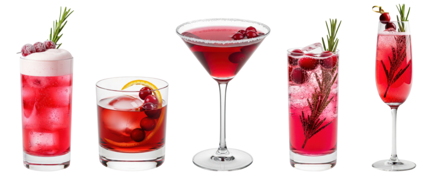 节日蔓越莓假日鸡尾酒