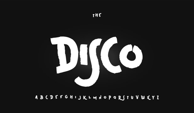 笔刷涂鸦字体、古怪活泼字母表、风趣时髦部落风字母、儿童生日标题字体、粗糙手绘字体、俏皮童趣手写体、粗体粉笔纹理排版设计与矢量排版