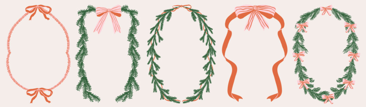 圣诞蝴蝶结框架001