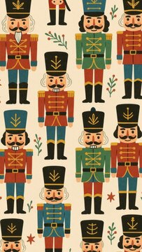 彩色胡桃夹子士兵图案手机壁纸