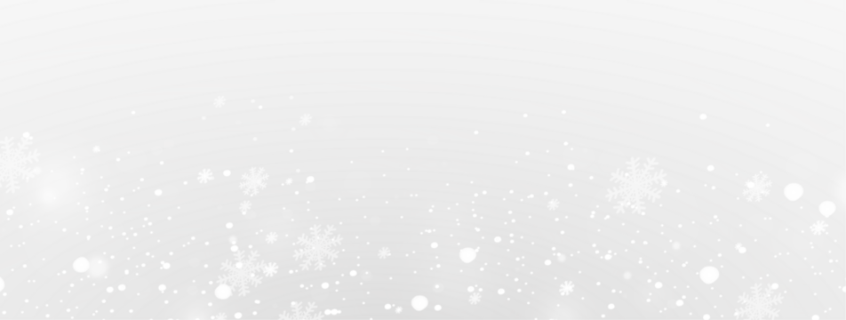 用于圣诞项目的透明PNG降雪图，带有闪烁的雪花、霜华光晕、冷白色颗粒和神奇冬日叠加效果