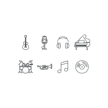 简化乐器图标集合