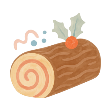 PNG喜庆圣诞柴插画