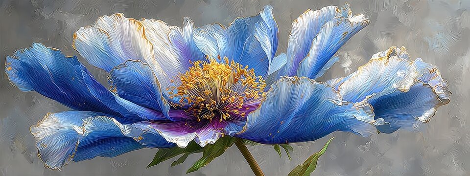 花卉金色图案背景 花叶蓝植物金色抽象纹理。黑色花卉金色图案线条叶子艺术轮廓 自然复古玫瑰水彩3D优雅装饰海军蓝浪漫植物