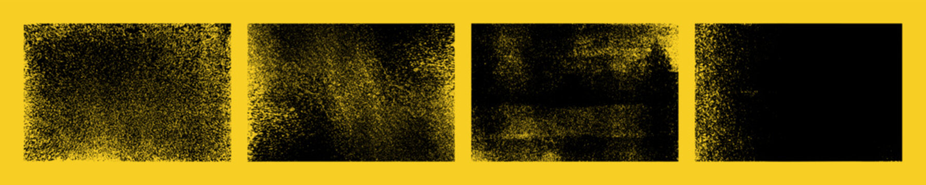 滚筒刷手工制作的脏旧滚筒油墨印章纹理合集：含横版背景、粗糙复古凸版印刷带噪点叠加层、油毡浮雕印刷破损形状等孤立矢量插画元素