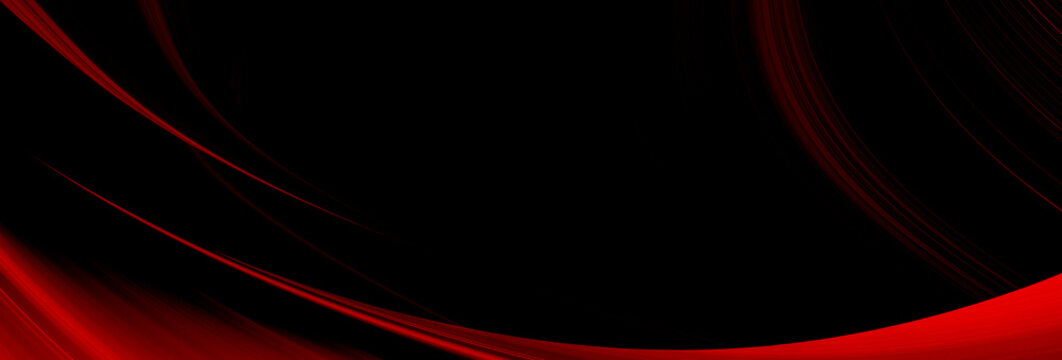 抽象红黑光影图案，带有渐变效果，搭配地板墙面金属纹理、柔和科技感斜向背景，呈现黑色深色流畅简洁现代风格