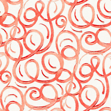 涂鸦风格手绘抽象无缝图案 数字插画