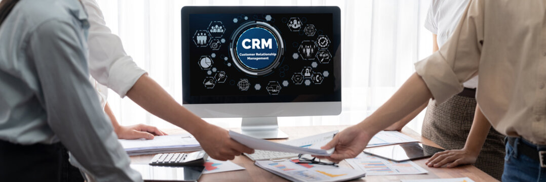 Customer relationship management system on brisk computer for CRM business and enterprise